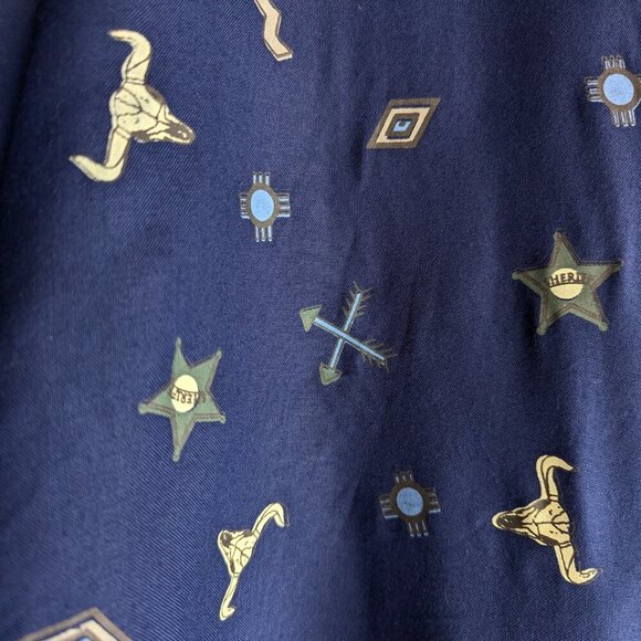 Vintage Button Down Shirt with Western print - Picture 4 of 6